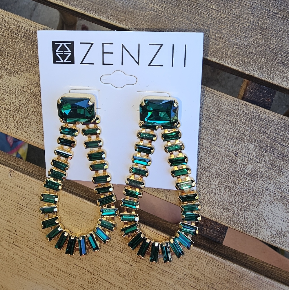 Green earrings